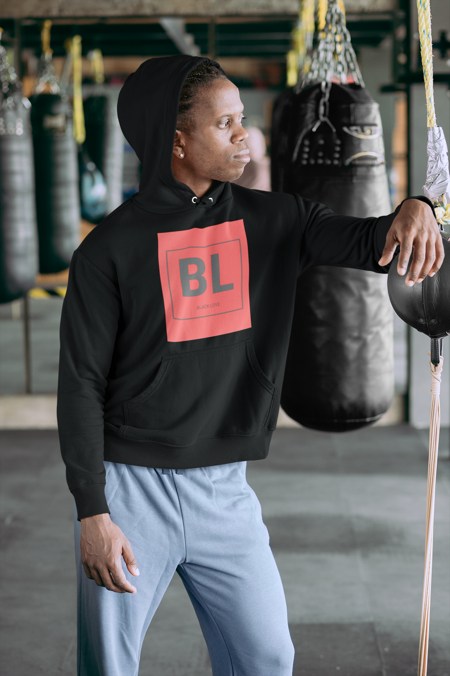 Black love hoodie sales