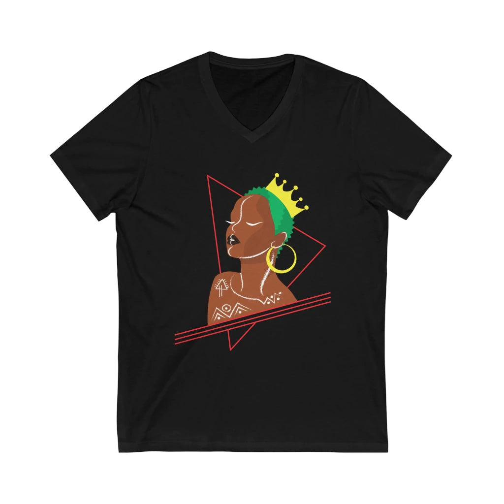 Black Queen Tshirt with Green Hair