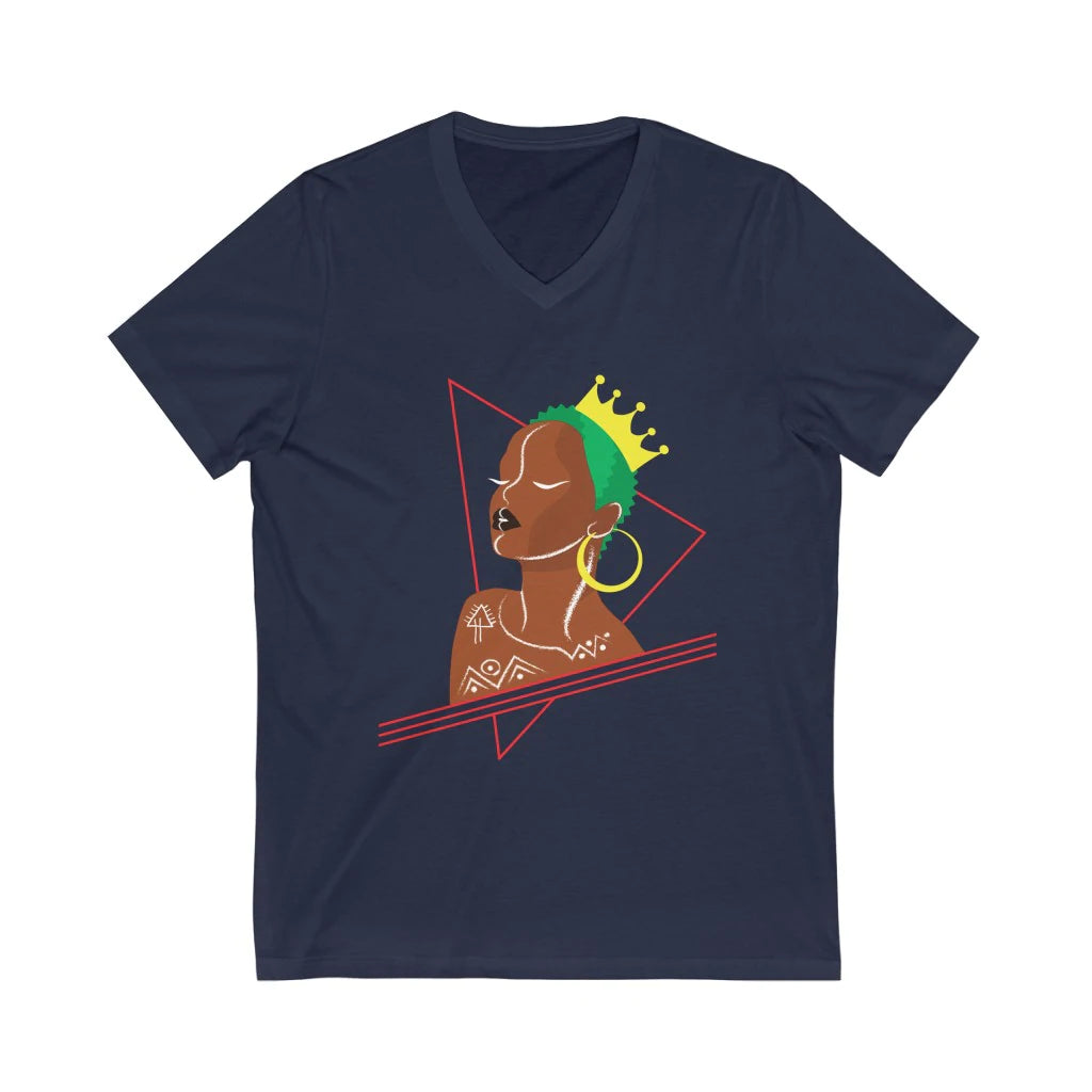 Black Queen with Lime Green Hair Tshirt
