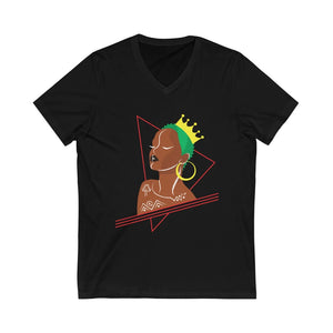 Black Queen Tshirt with Green Hair