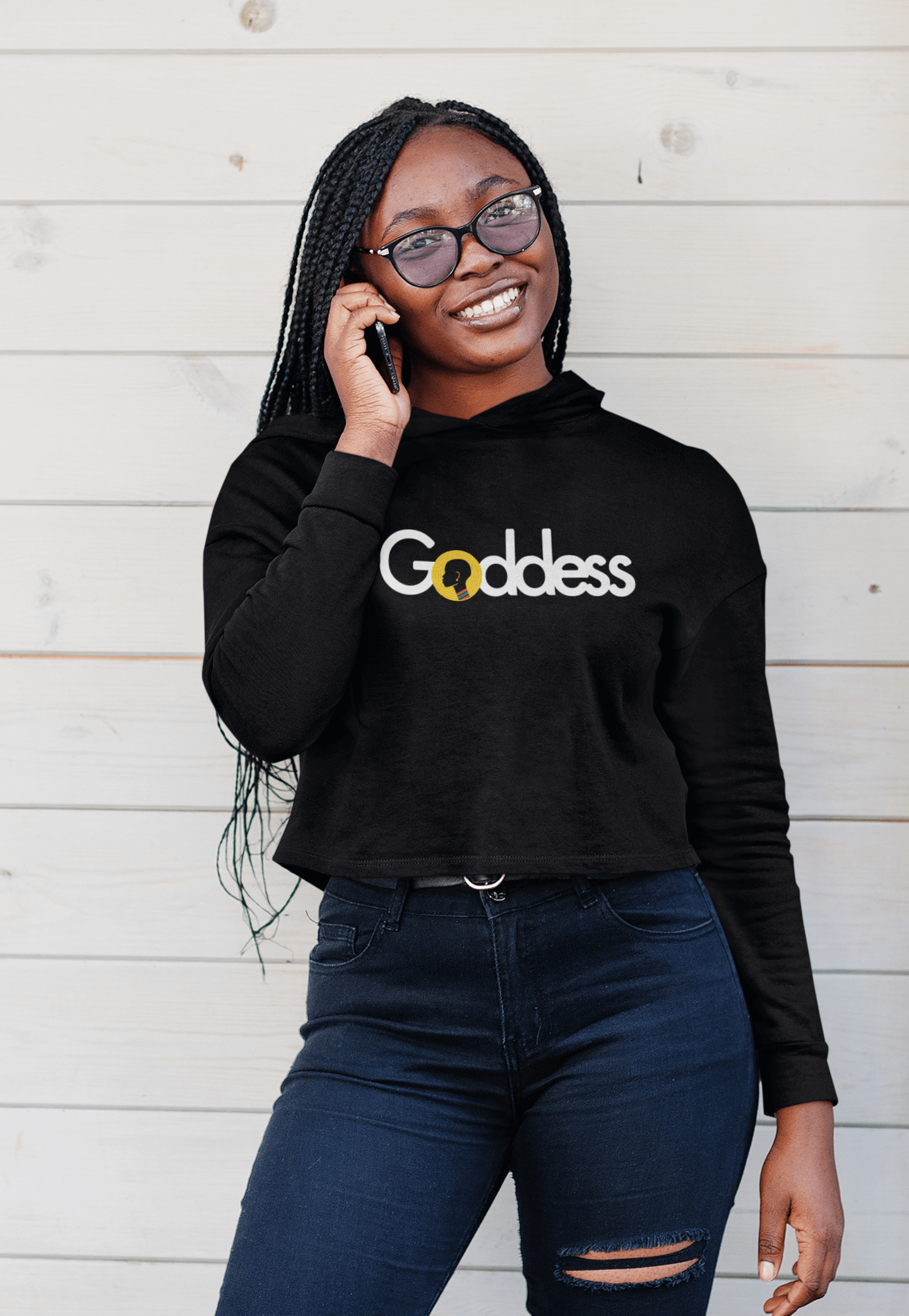 Goddess cropped online hoodie