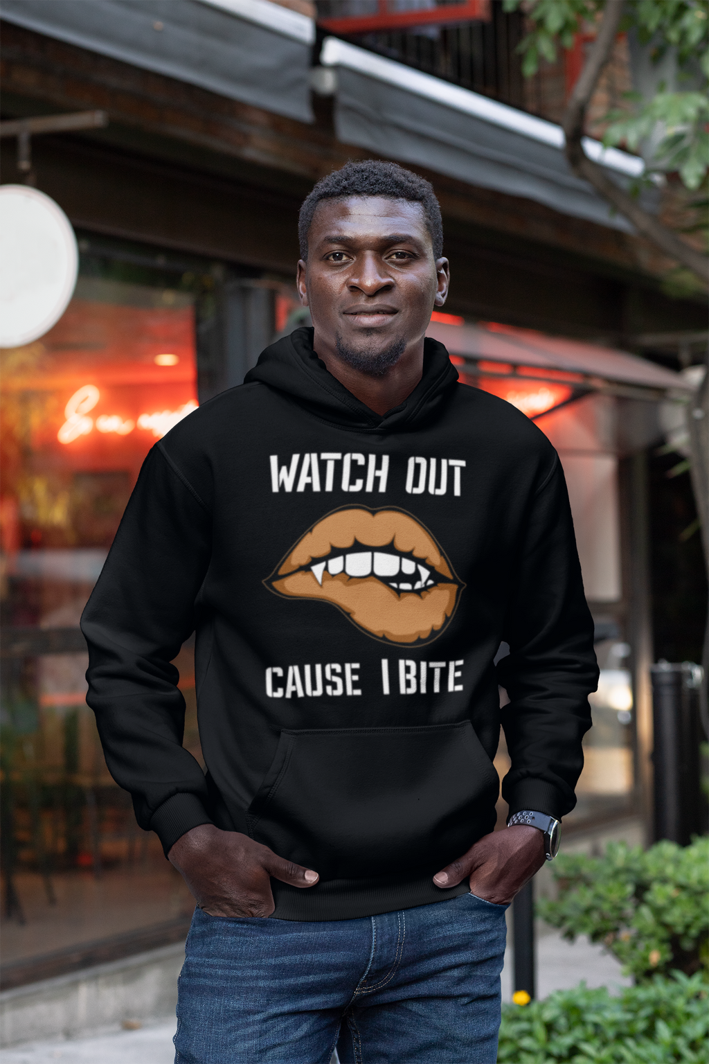 Limited Edition Watch Out Cause I Bite Hoodie - Black Love Boutique