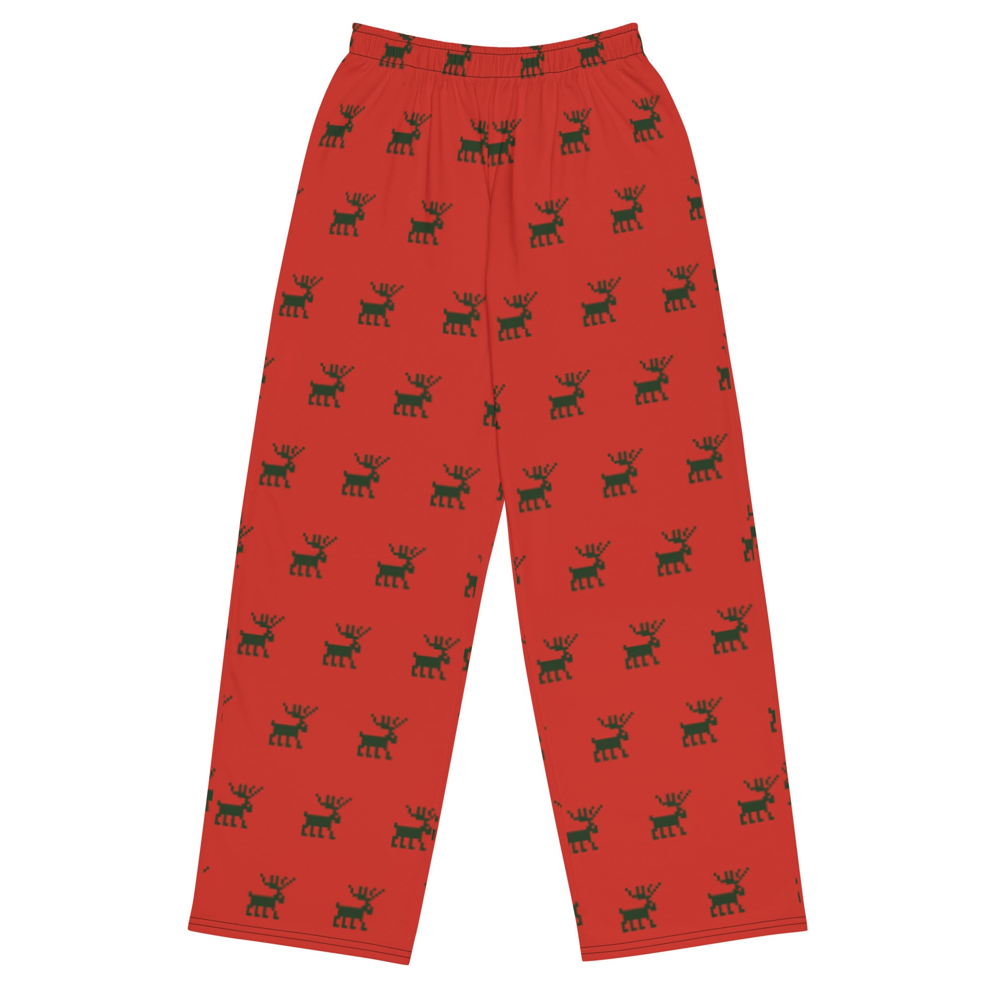 No Boundaries Red Plaid Lounge Pajama Pants Reindeer Fleece Lined Juniors  Large