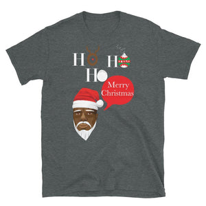 Black Santa Christmas Love Merry T-Shirt, Boutique Christmas | Black