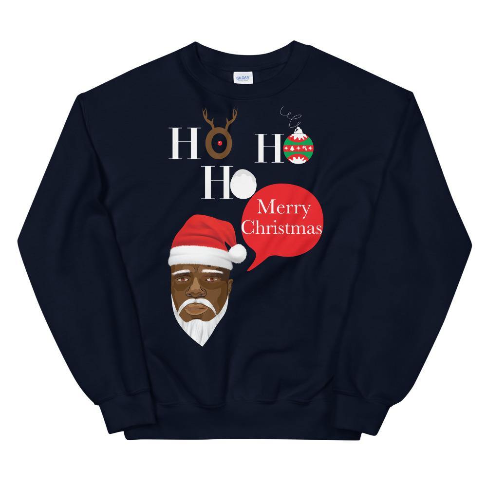 Black Santa Christmas Sweatshirt, Merry Christmas | Black Love Boutique