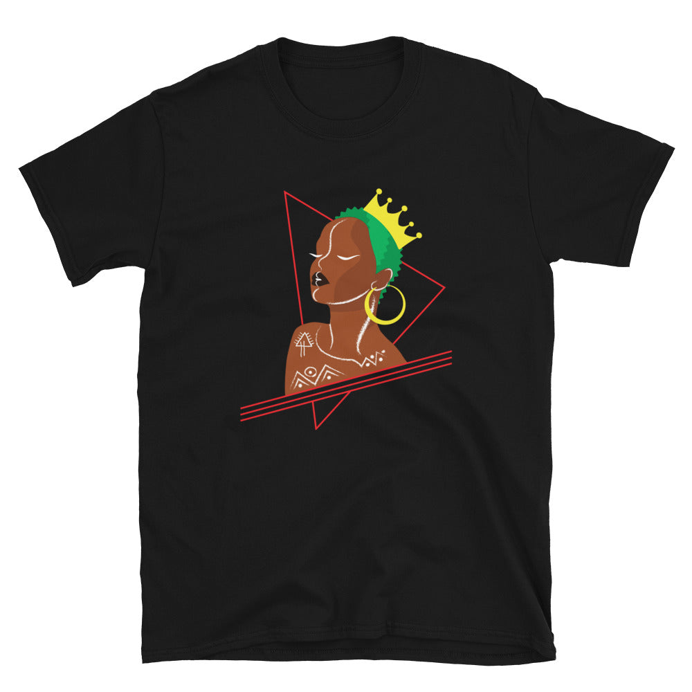 Black Queen With Green Hair Tshirt